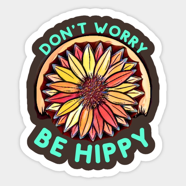 Don't Worry, Be HIPPY Sticker by PersianFMts